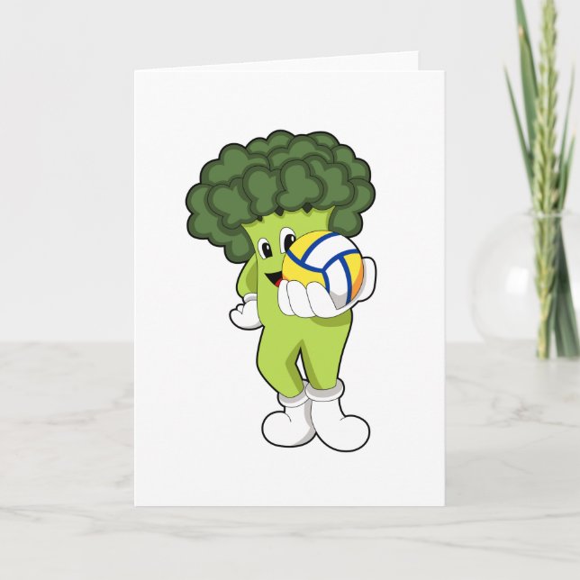 Carte Broccoli aux sports de volley-ball (Devant)