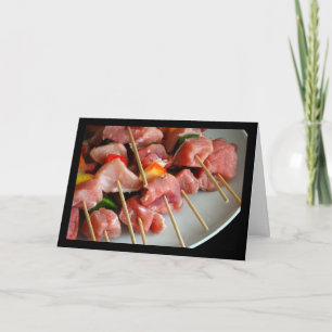 Carte Brochettes de porc au poivre