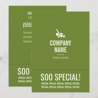 Carte Brochure 5x7 pour le soin de la pelouse