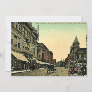 Carte Brockton, Massachusetts, vintage 1910.
