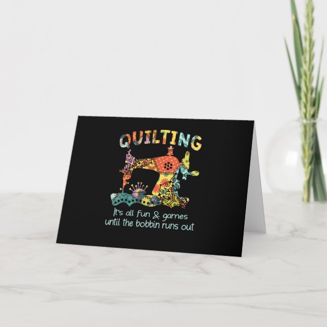 Carte Broderie C'est Tout Amusement & Jeu Jusqu'à Ce Que (Devant)