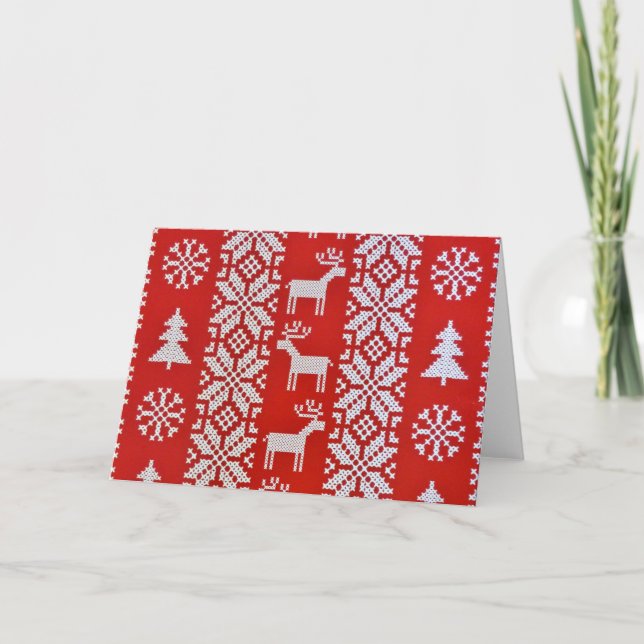 Carte Broderie de Noël (Devant)