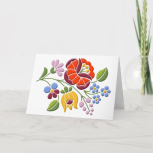 Carte Broderie Kalocsa - Art populaire hongrois