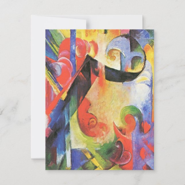 Carte Broken Forms par Franz Marc, Art Abstrait Vintage (Devant)