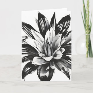 Carte Broméliacée - Fleurs aquarelle