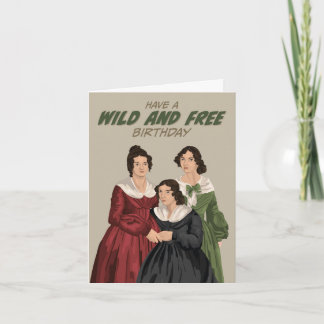Carte Bronte soeurs Wild et gratuit Anniversaire