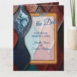 Carte bronze Abstrait, style baroque bleu or