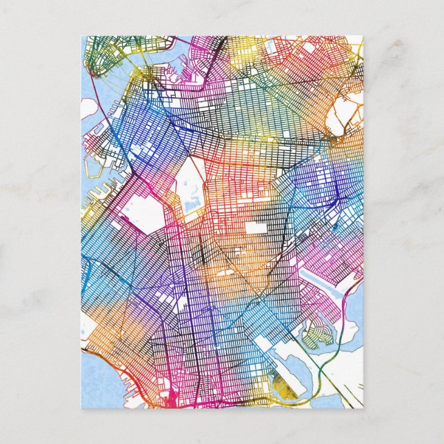 Carte Brooklyn New York (Devant)