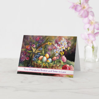 Carte Brother and Sister in Law Happy Easter Basket