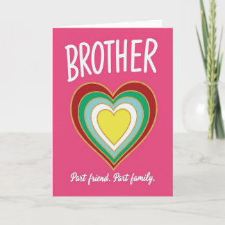 Carte Brother Best Friend Family Card