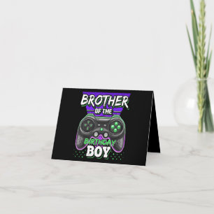 Carte Brother of the Birthday Boy Matching jeu vidéo