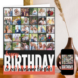 Carte Brother Photo Collage 31 Picture Happy Birthday