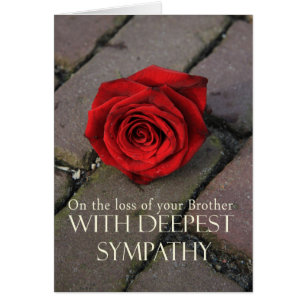 Carte Brother Sympthy avec Roses