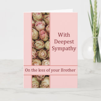 Carte Brother Sympthy avec Roses