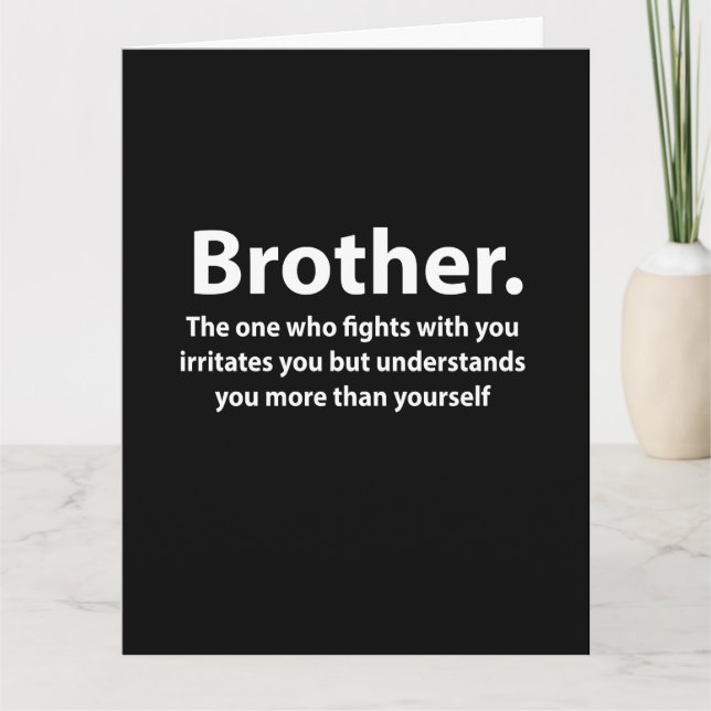 Carte Brother Typographie Brother (Devant)