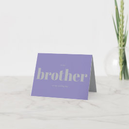 Carte Brother Wedding Minimal Simple Lavender Silver