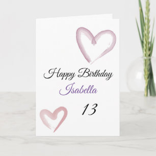 Carte Brouillon mou du coeur 13e anniversaire