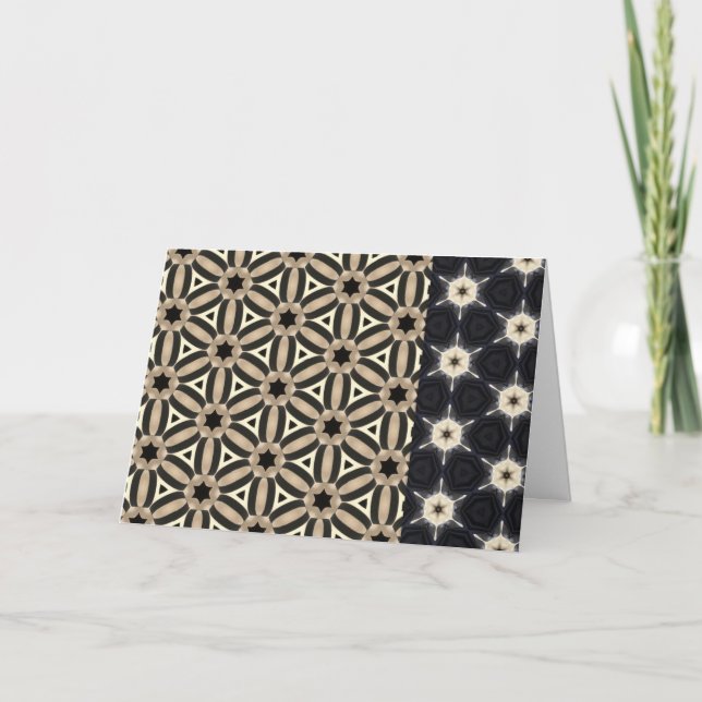 Carte Brown Black Chic Motif tendance (Devant)