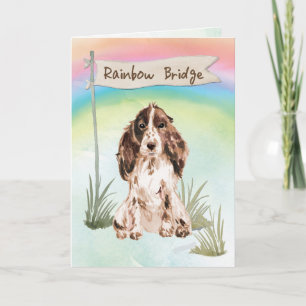 Carte Brown Cocker Spaniel Pet Sympathie sur Rainbow