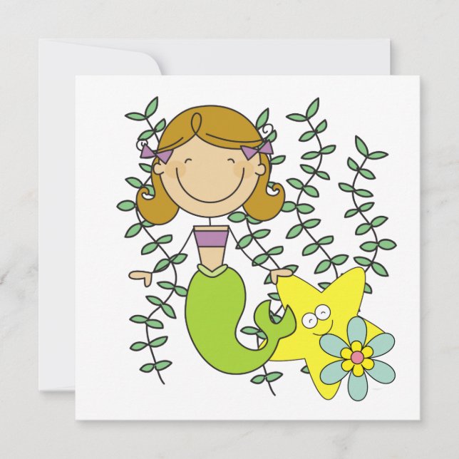 Carte Brown Haired Mermaid (Devant)