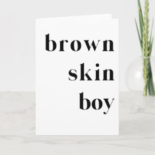 Carte Brown Skin Boy Melanin King Prince Cadeau d'annive