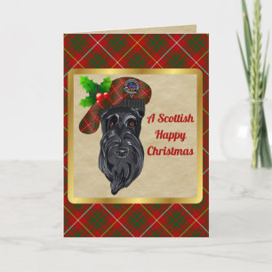 Carte Bruce Badge & Tartan Noël personnalisé