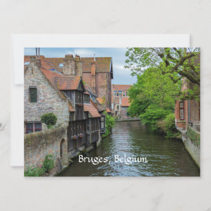 Carte Bruges, Belgique (étiqueté)