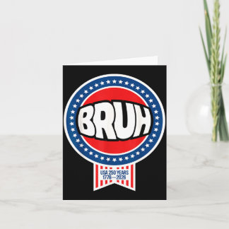 Carte Bruh 250 Ans 1776-2026 Enfants Patriotiques USA
