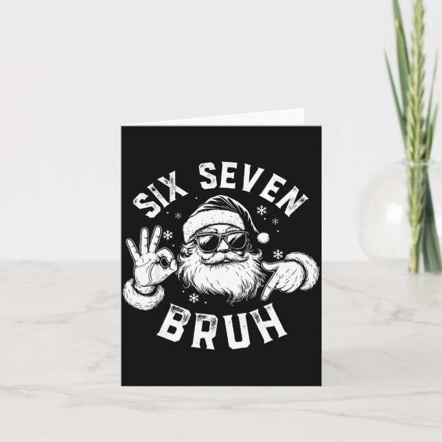 Carte Bruh 67 Christmas Santa Six Seven 6 7 Boys Christm (Devant)
