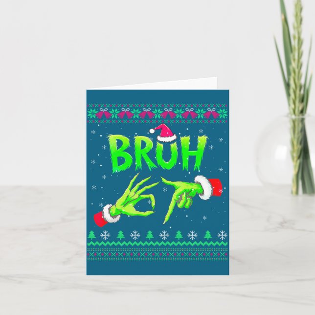 Carte Bruh 67 Christmas Ugly Sweater Six Seven Meme 6 7  (Devant)