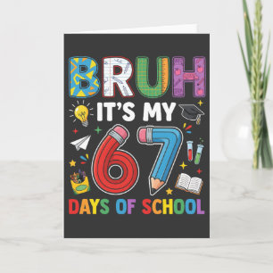 Carte Bruh 6 7 Jours Rétro Drôle