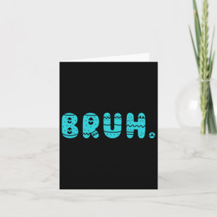 Carte Bruh Mème Pâques Jour Funny Bunny Oeufs Ados Garço