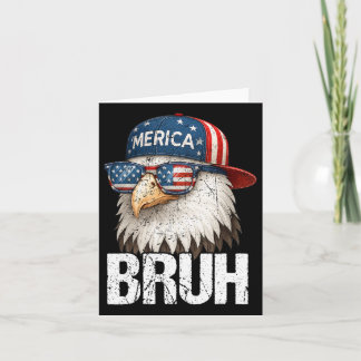 Carte Bruh Quatrième 4 juillet Aigle Patriotique América