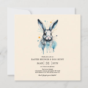 Carte Brunch de Pâques et chasse aux oeufs   Couleur de 