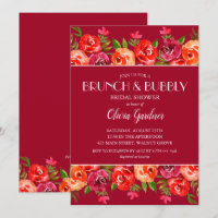 Brunch et Bubbly Aquarelle Fête des mariées floral