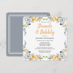 Carte Brunch & Fête des mariées Bubbly Floral Boho
