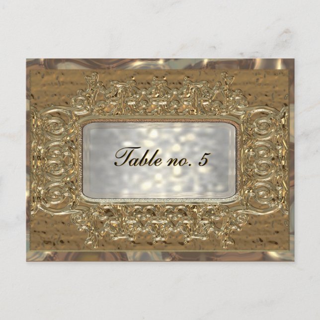 Carte Brunchild Victorian Numéro de table (Devant)