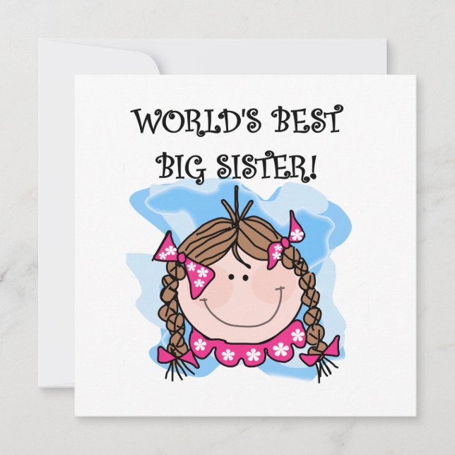 Carte Brunette Les Meilleurs Cadeaux Grandes Soeurs Du M (Devant)