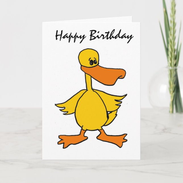 Carte BT - Funny Duck Birthday Card (Devant)