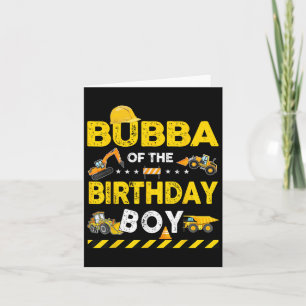 Carte Bubba De L'Anniversaire Boy Construction Ouvrier B