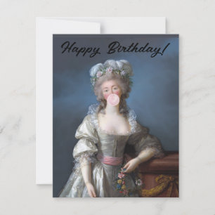 Carte Bubble gum diva du Barry Joyeux anniversaire