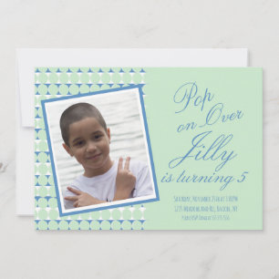 Carte Bubbles Pop Over Theme Boys Anniversaire