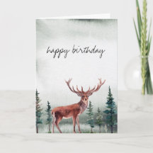 Buck Deer Joyeux Anniversaire Personnalisé