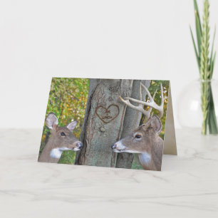 Carte buck et faire avec un anniversaire de coeur d'arbr