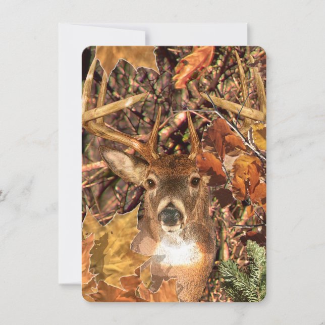 Carte Buck in Camo White Tail Deer (Devant)