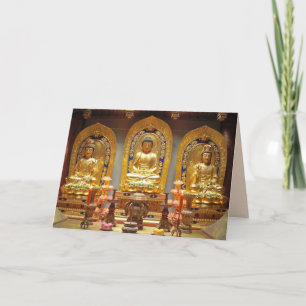 Carte buddhist shrine greeting card