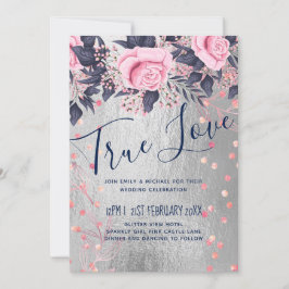 Carte BUDGET Argent Rosegold Marine Mariage métallique r