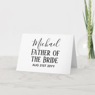 Carte BUDGET Bestman Groomsmen Cadeaux Noir Blanc