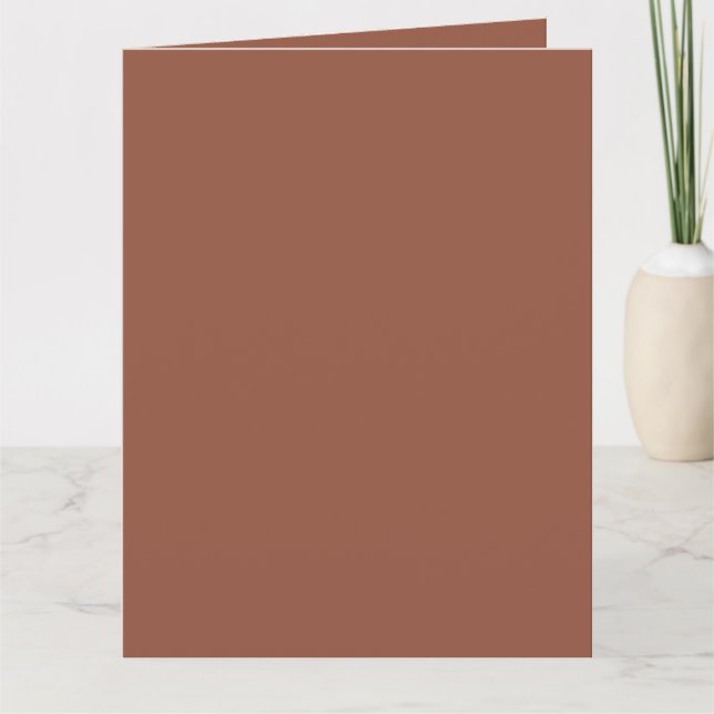 Carte BUDGET Dark Terracotta Mariage monochrome (Devant)