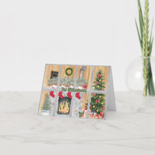 Carte Budget Famille Foyer Arbre Cadeaux Joyeux Noël
